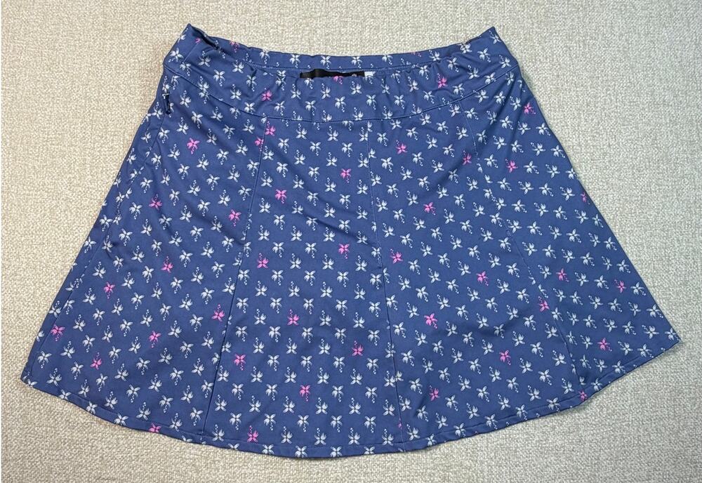 RLX Ralph Lauren Women S Blue Floral Performance Golf Tennis Athletic Skort